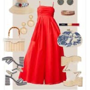 Hutch The Mabel Square-Neck Wide-Leg Jumpsuit